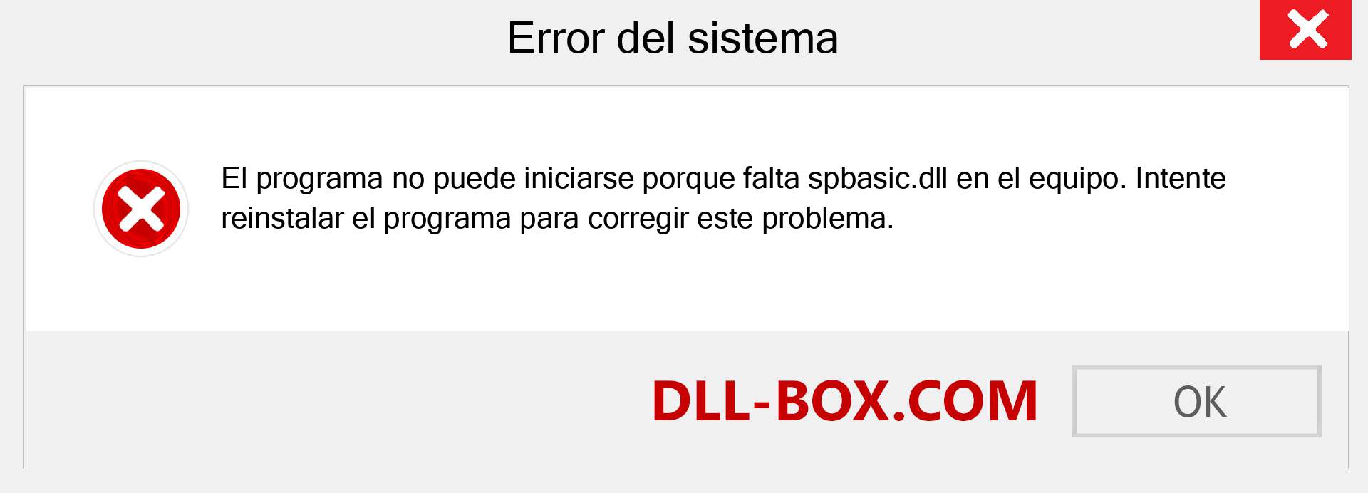 ¿Falta el archivo spbasic.dll ?. Descargar para Windows 7, 8, 10 - Corregir spbasic dll Missing Error en Windows, fotos, imágenes